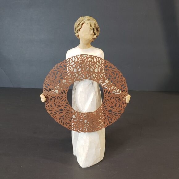 Elegant Willow Tree Hand Carved Welcome Here Figurine 9" Minimalist Gift - Picture 1 of 5